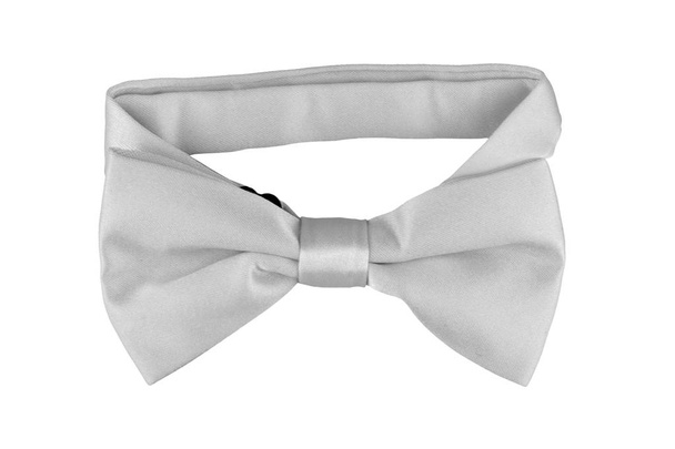 gravata arco branco elegante isolado no fundo branco
 - Foto, Imagem