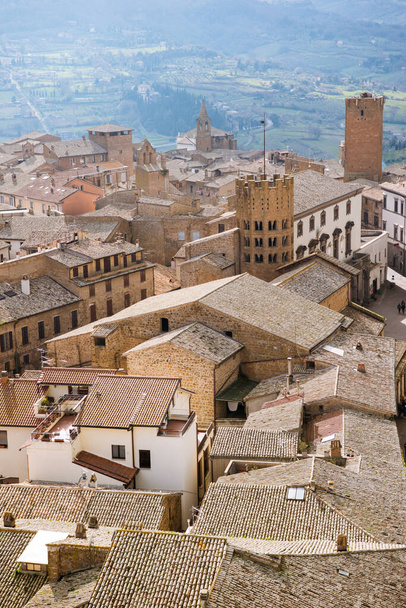 Aerial view of rooftops in Orvieto, Rome suburb, Italy - Photo, Image