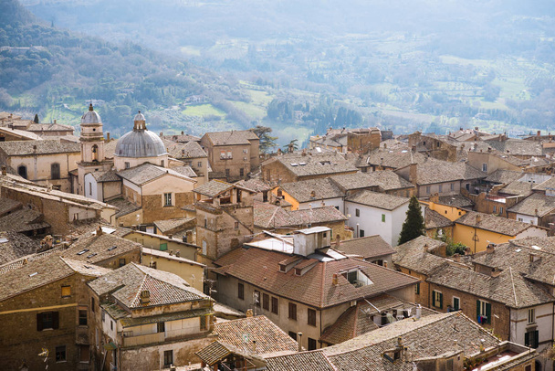 Aerial view of rooftops in Orvieto, Rome suburb, Italy - Foto, Imagem