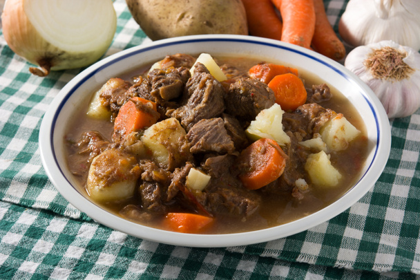 Irish beef stew with carrots and potatoes - Photo, Image