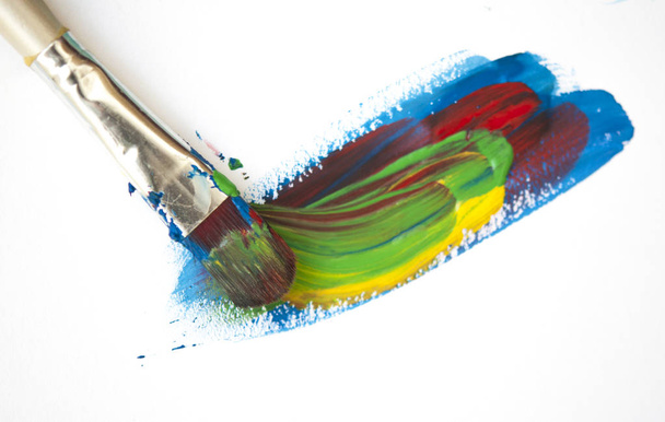 paintbrush and water-color abstract art - Valokuva, kuva