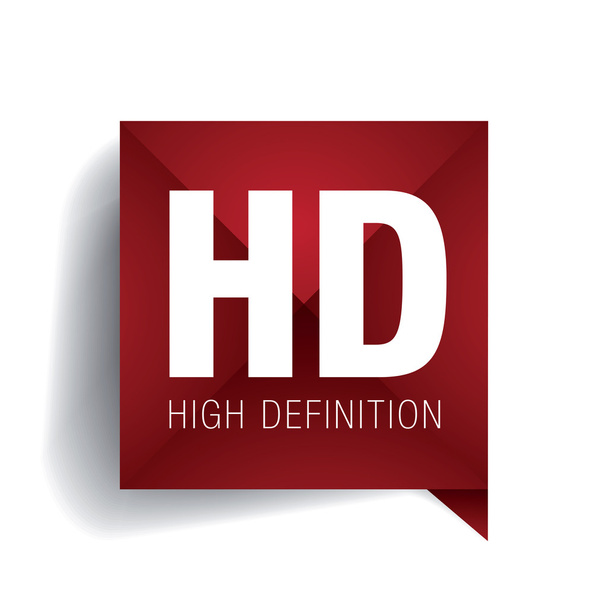 HD - etiqueta de alta definición
 - Vector, imagen