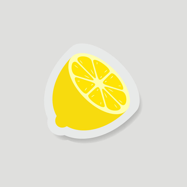 Lemon Slice Vector, Paper Art Illustration - Vector, Image