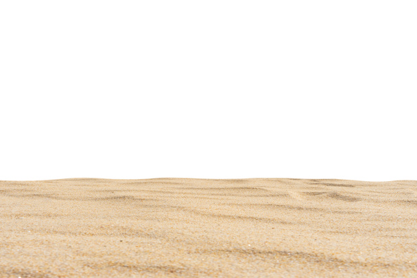 Strand Sand Textur, di Schnitt isoliert auf weißem Hintergrund. - Foto, Bild