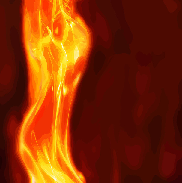 excellent abstract art image depicting  glowing female body fire and flames - Vetor, Imagem