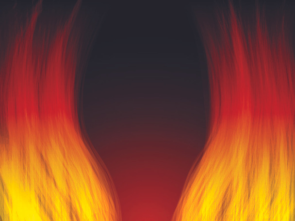 Vector: llamas de fuego realistas. Color y formas son editables. - Vector, imagen