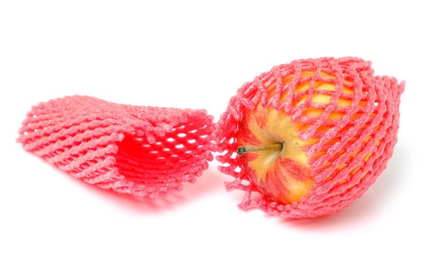 omena vaahto mesh hihassa, eristetty valkoinen
 - Valokuva, kuva