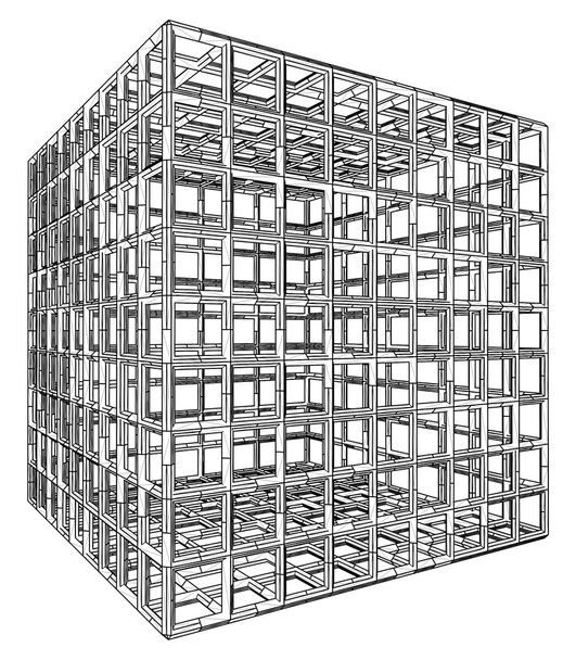 Cage Box Cube Vector - Vector, Image