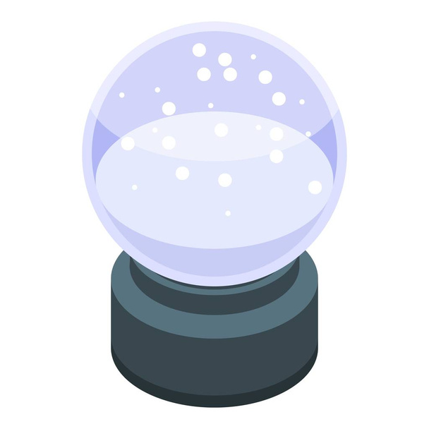 Empty snowglobe icon, isometric style - Vektor, kép