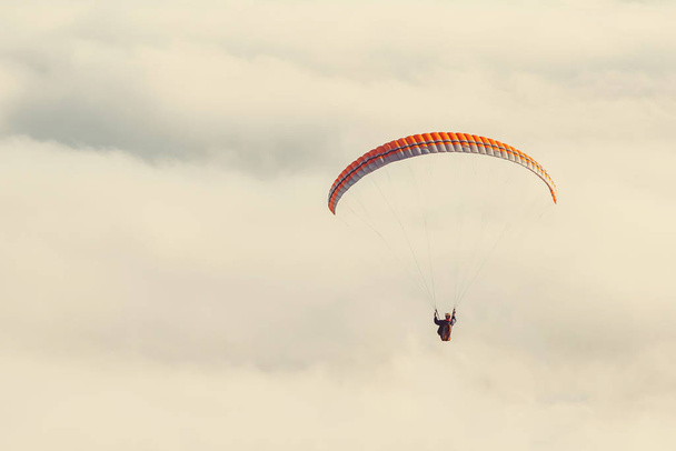 paraglider in the sky toned - Fotografie, Obrázek