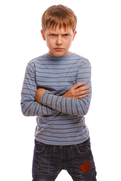 Angry child teenage boy - Fotó, kép
