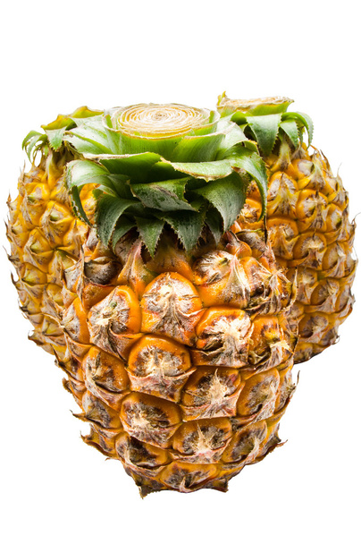 Nahaufnahme Ananas isoliert auf weißem Hintergrund - Foto, Bild