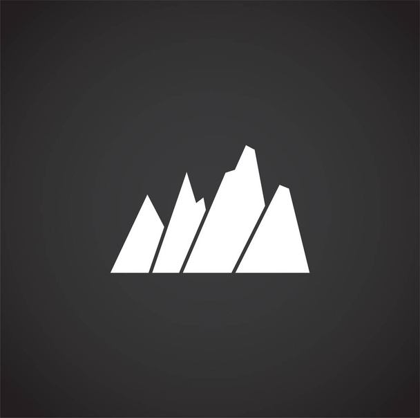Berg bezogenes Symbol im Hintergrund für Grafik- und Webdesign. Kreatives Illustrationskonzept für Web oder mobile App. - Vektor, Bild