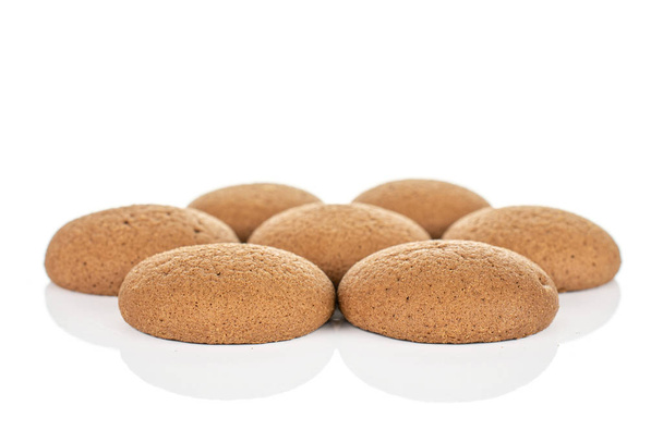 Chocolate sponge biscuit isolated on white - Zdjęcie, obraz