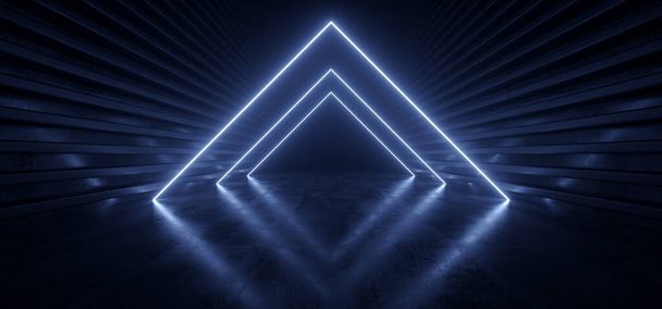 Sci Fi Laser Neon Triangolo Cyber virtuale alieno astronave viola
  - Foto, immagini