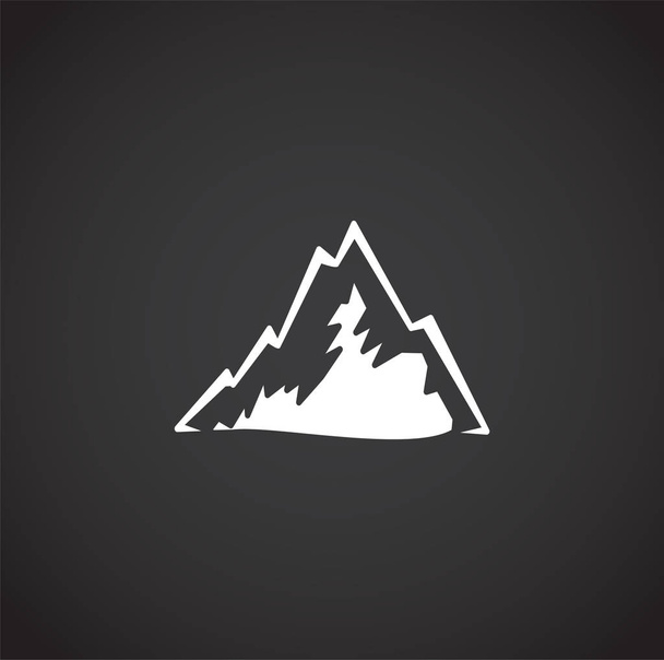 Berg bezogenes Symbol im Hintergrund für Grafik- und Webdesign. Kreatives Illustrationskonzept für Web oder mobile App. - Vektor, Bild