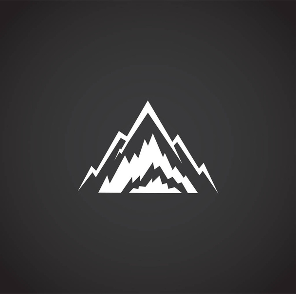Mountain gerelateerde pictogram op de achtergrond voor grafische en web design. Creatieve illustratie concept symbool voor web of mobiele app. - Vector, afbeelding