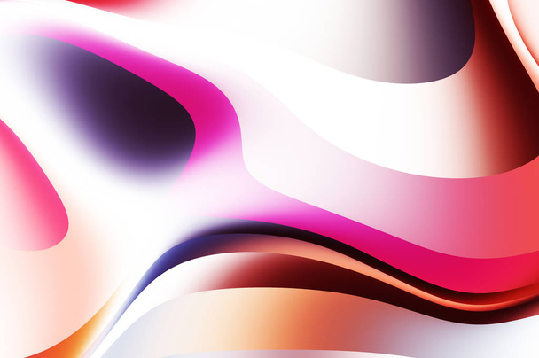flüssiger abstrakter Hintergrund mit buntem Farbverlauf. 2d Illustration der modernen Bewegung. - Foto, Bild