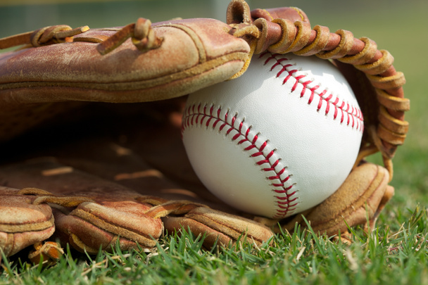 Baseball in a Glove - Fotografie, Obrázek
