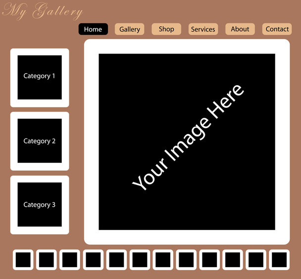 Веб-шаблон для визуальных искусств
 - Вектор,изображение