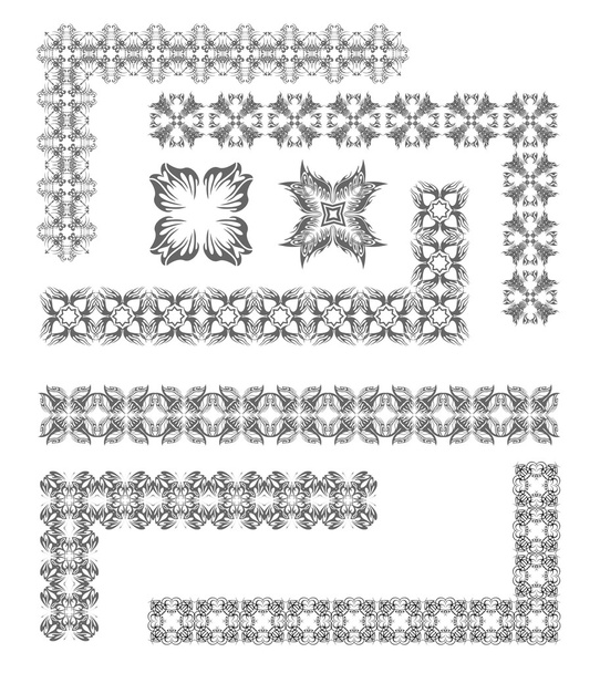 Collection of Ornamental Rule Lines in Different Design styles - Wektor, obraz