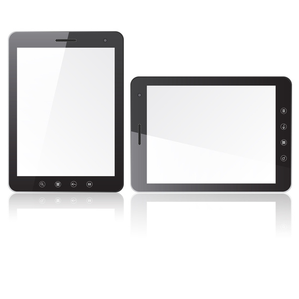 Two tablet PC computer with blank screen - Vector, Image