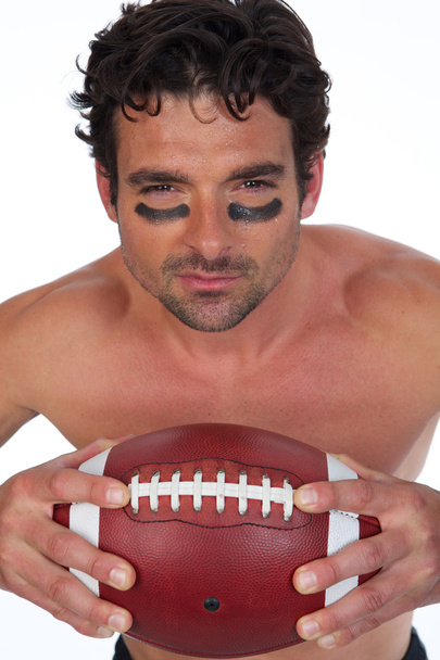 American Football Player on White Background - Фото, изображение