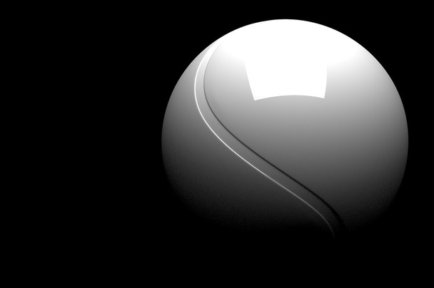 3d tennis ball isolated - Foto, Imagen