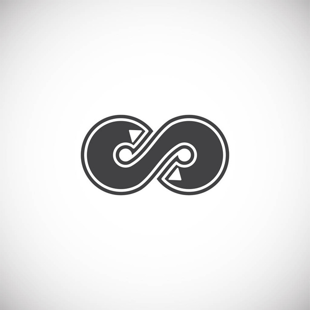 Infinity sign icon on background for graphic and web design. Creative illustration concept symbol for web or mobile app. - Vector, Image