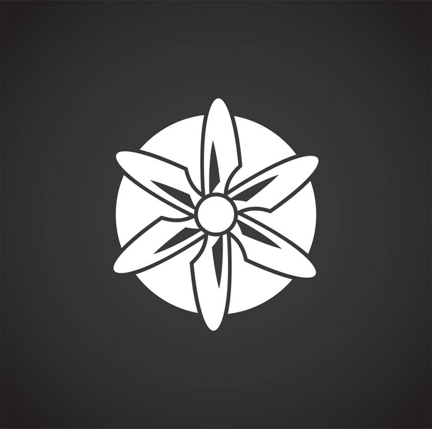Rajongói ikon a háttérben grafikai és web design. Kreatív illusztráció koncepció szimbólum web vagy mobil alkalmazás. - Vektor, kép