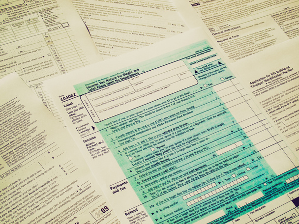 Retro look Tax forms - Foto, Bild