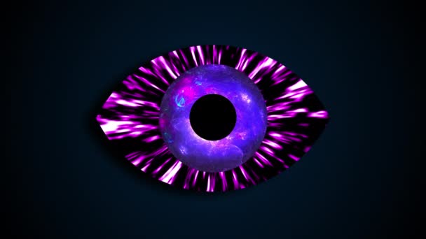 Occhi tecnologici astratti con universo nelle pupille, rendering 3D
 - Filmati, video