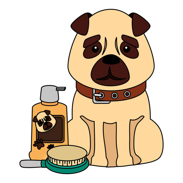 かわいい犬のケア製品のアイコンを隔離 - ベクター画像