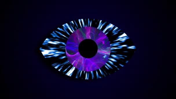 Objets technologiques abstraits avec univers en pupilles, rendu 3D
 - Séquence, vidéo
