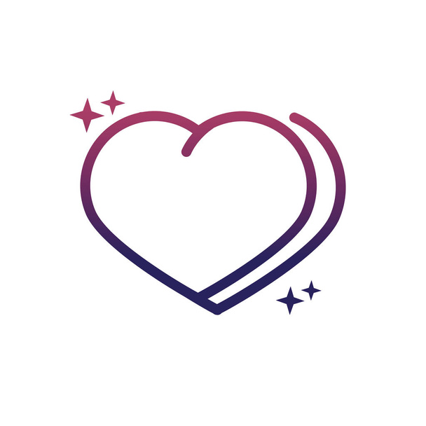 Like love heart social media gradient style icon
 - Вектор,изображение