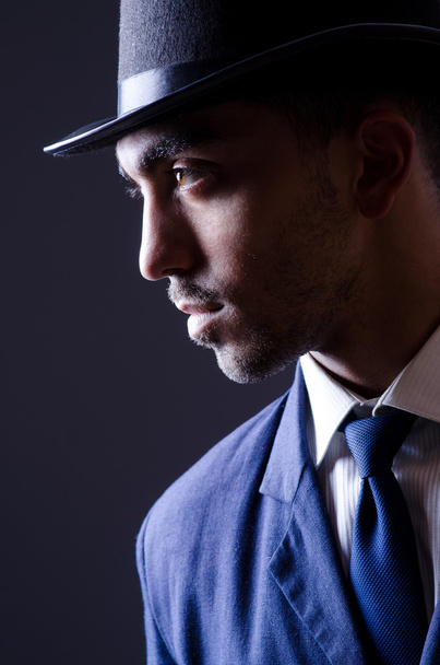 Businessman in old style hat - Photo, Image