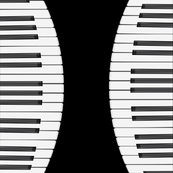 Fond musical avec touches piano. Illustration vectorielle. - Vecteur, image