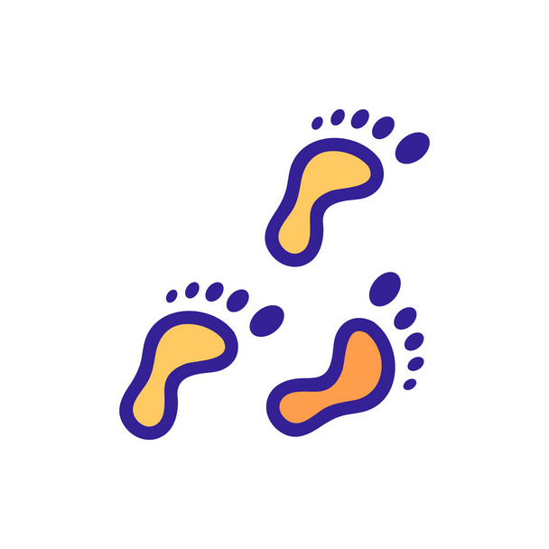 foot footprint man icon vector. Isolated contour symbol illustration - Vector, Image