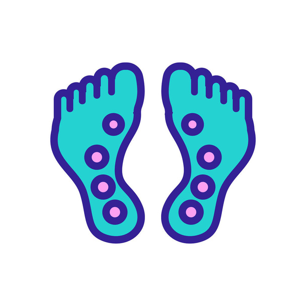 Foot massage icon vector. Isolated contour symbol illustration - Vector, Image