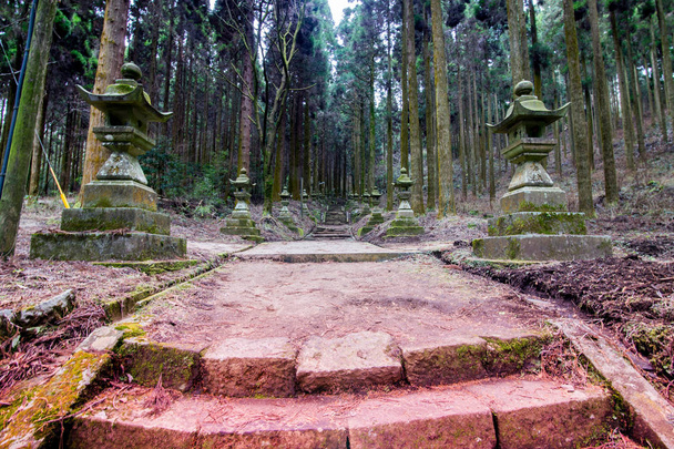 A shrine that was the stage of an animation quietly in the mount - Photo, Image