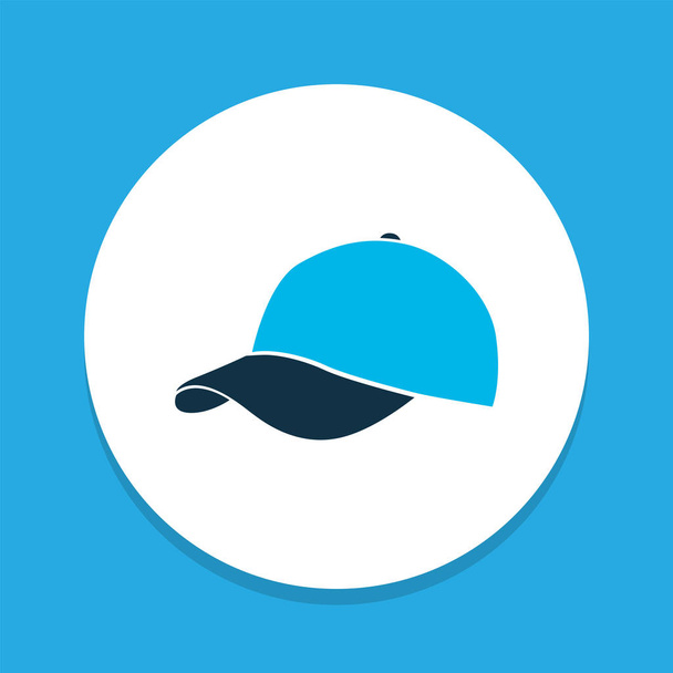 Honkbal hoed pictogram gekleurd symbool. Premium kwaliteit geïsoleerde cap element in trendy stijl. - Foto, afbeelding