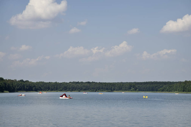 Kamionkowskie lake near Kamionki Male. Municipality Lysomice. Poland - Fotoğraf, Görsel