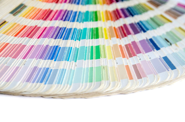 Průvodce barvami palety izolovaných na bílém pozadí - Fotografie, Obrázek