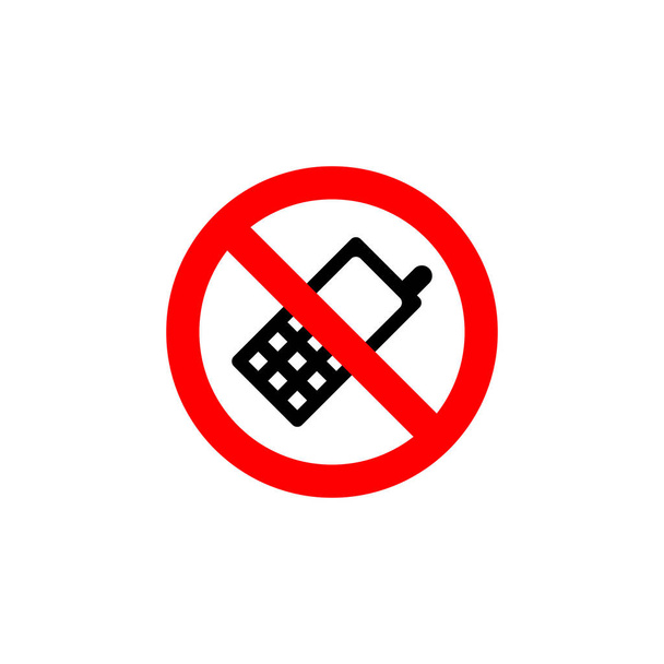 no mobile phones for public information sign vector EPS10 illustration - Vector, Image