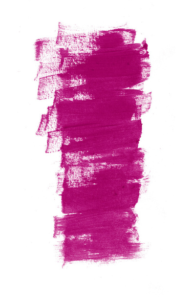 Purple hand painted brush strokes daub - Foto, Bild