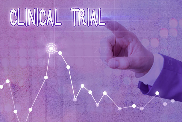 Word writing text Clinical Trial. Business concept for trials to evaluate the effectiveness and safety of medication. - Photo, Image