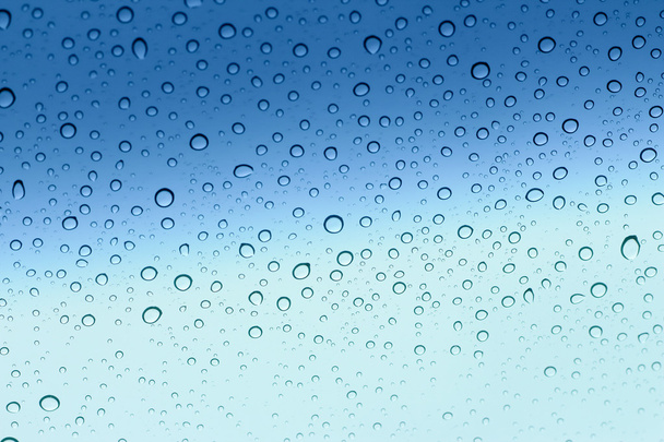 ガラス - ガラス雨の水低下. - 写真・画像
