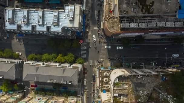 Day time flight over nanjing city traffic aerial panorama 4k timelapse footage - Felvétel, videó