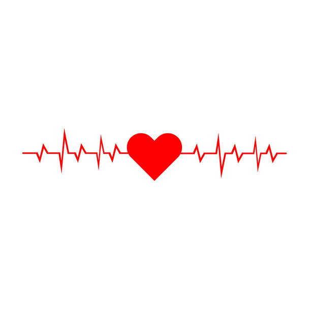 Arte design salute battito cardiaco medico icona illustrazione - Vettoriali, immagini
