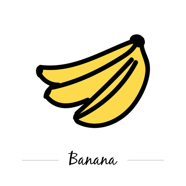 Кольоровий банан. Ізольовані на білому. Векторні
 - Вектор, зображення